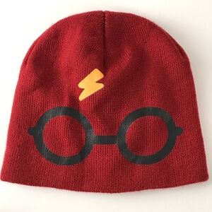 Harry Potter Glasses Lightning Bolt Winter Hat